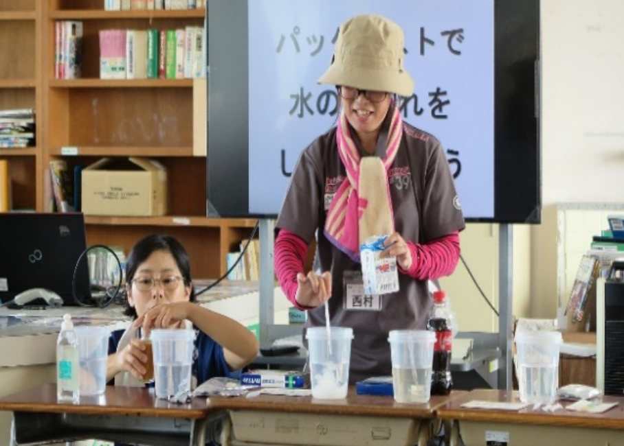 生活用品汚染水実験 牛乳・コーラ・味噌汁・洗剤での汚染水をパックテスト