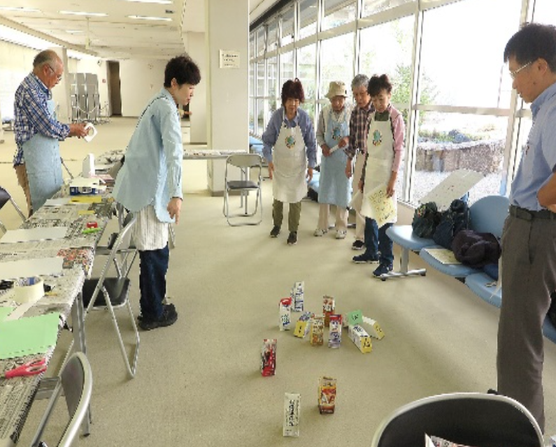 スキットル準備中